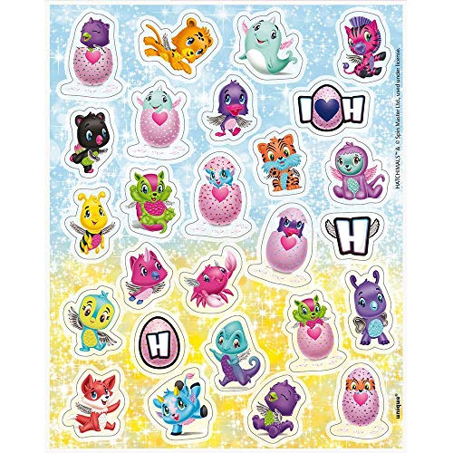 Unique 59324 Hatchimals Assorted Party Sticker Sheets, 4 Ct.