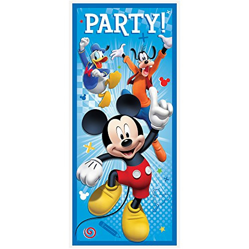 Unique Plastic Mickey Mouse Door Poster (1 Count), 60" x 27"
