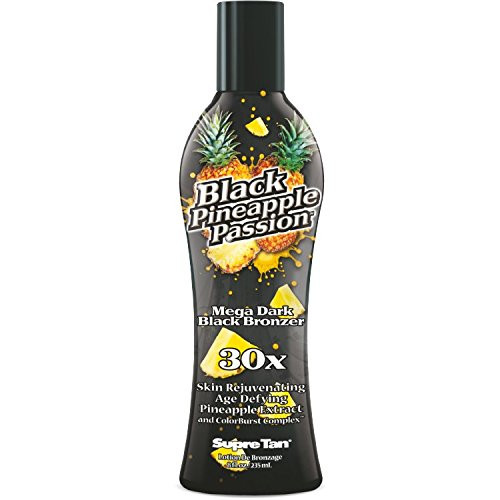 Supre Tan Black Pineapple Passion Mega Dark 30X Black Bronzer Tanning Lotion - 8 oz.