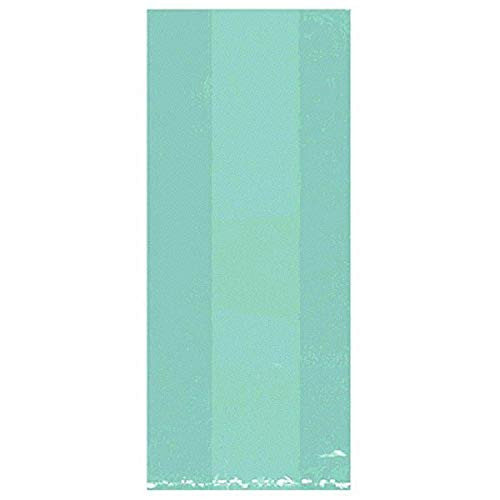 Amscan Small Bag Party Supplies, 9 1/2"H x 4"W x 2 1/4"D, Robins Egg Blue