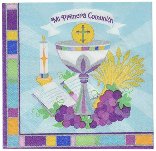 Amscan Party Supplies Mi Primera Comunión Beverage Napkin, Standard, Multi