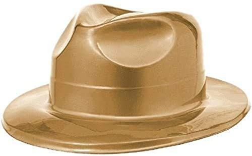 Amscan Plastic Fedora, Party Accessory, Gold