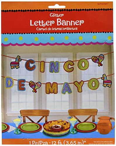 Amscan Cinco De Mayo Banner party-decorations, 12 feet x 5 inches, Multicolored
