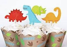 Dinosaur Cupcake Toppers Food Picks Dinosaur Birthday Party Toppers Pack of 24