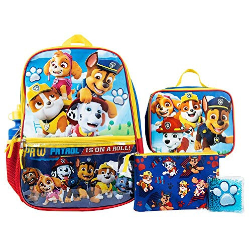 Paw Patrol Heroes Nickelodeon Cartoon 5-Piece Backpack Set Paw Patrol Heroes Nickelodeon Cartoon 5-Piece Backpack Set