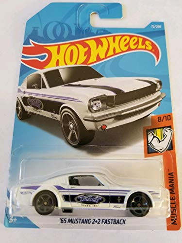Hot Wheels 2019 Muscle Mania '65 Mustang 2+2 Fastback 72/250, White