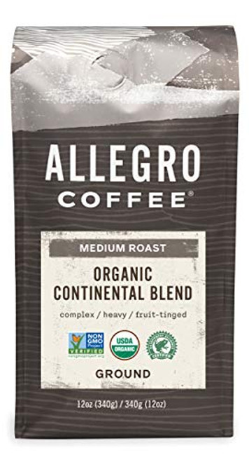 Allegro Coffee Organic Continental Blend Ground Coffee, 12 oz Allegro Coffee Organic Continental Blend Ground Coffee, 12 oz