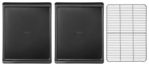 Calphalon Signature Nonstick Bakeware 3-piece Cookie Set, 2000639,Black