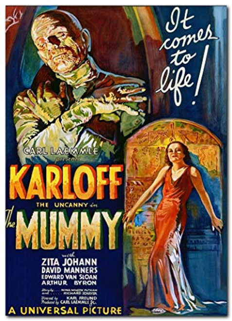 Wall decor The Mummy Movie Poster 13x19 Inches | Ready to Frame for Office, Living Room - Boris Karloff 1932