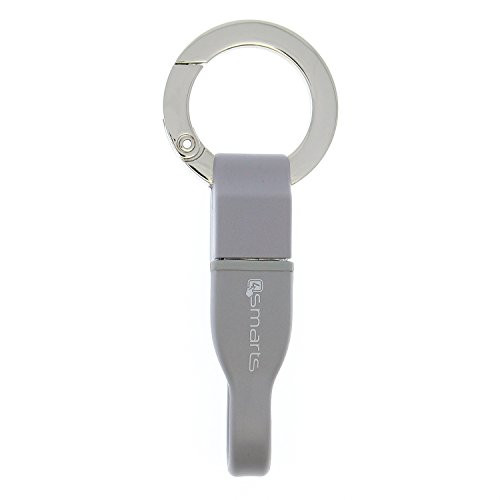 4smarts USB Type-C Mini Cable Keyring Grey
