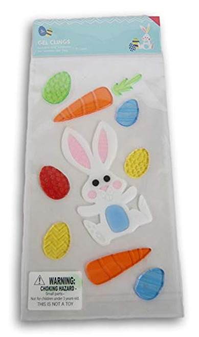 Spring Themed Easter Bunny, Carrots, and Eggs Gel Window Clings - 19 Piece Spring Themed Easter Bunny, Carrots, and Eggs Gel Window Clings - 19 Piece