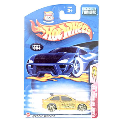 Hot Wheels 2003 Flamin' Hot Wheels 5/5 Ford Escort GOLD #064 #64