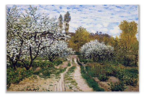 Monet Wall Art Collection Canvas Trees in Bloom, 1872 by Claude Monet Prints Wrapped Gallery Wall Art | Stretched and Framed Ready to Hang 24X32 Monet Wall Art Collection Canvas Trees in Bloom, 1872 by Claude Monet Prints Wrapped Gallery Wall Art | Stretched and Framed Ready to Hang 24X32