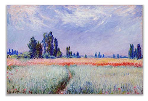 Monet Wall Art Collection Canvas Wheat Field, 1881 by Claude Monet Prints Wrapped Gallery Wall Art | Stretched and Framed Ready to Hang 24X32 Monet Wall Art Collection Canvas Wheat Field, 1881 by Claude Monet Prints Wrapped Gallery Wall Art | Stretched and Framed Ready to Hang 24X32