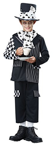 California Costumes Mad Hatter Child Costume, Black/White, Medium