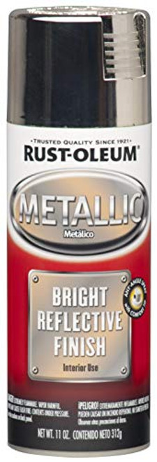 Rust-Oleum 248652 Automotive Interior 11-Ounce Spray Paint, Metallic Chrome