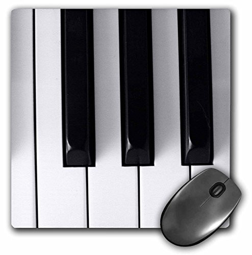 3dRose LLC 8 x 8 x 0.25 Inches Mouse Pad, Piano Keys (mp_29776_1)