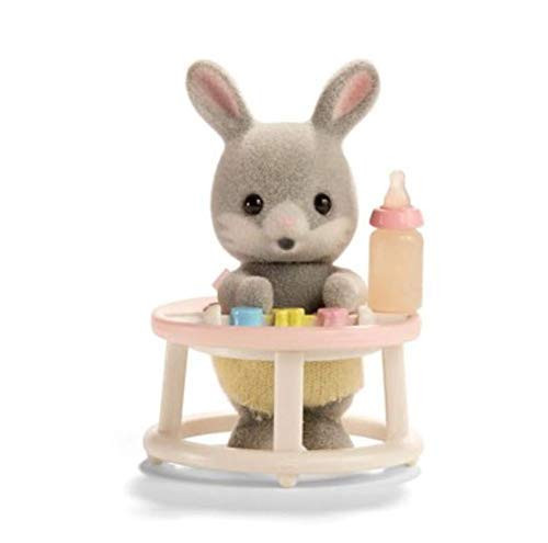 Calico Critters - Baby Carry Case - Gray Rabbit in the Walker