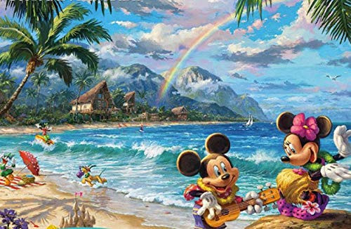 Ceaco Thomas Kinkade The Disney Collection Mickey and Minnie in Hawaii Jigsaw Puzzle, 750 Pieces Ceaco Thomas Kinkade The Disney Collection Mickey and Minnie in Hawaii Jigsaw Puzzle, 750 Pieces