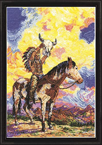 Design Works Crafts Native American Sunset, 12 x 18 Counted Cross Stitch Kit, Multi-colour