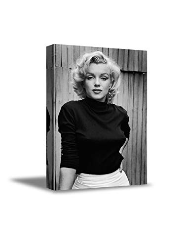 Marilyn Monroe Canvas Wall Art for Home Décor The Picture Print On Canvas Black and White Art 8" x 10" Ready to Hang