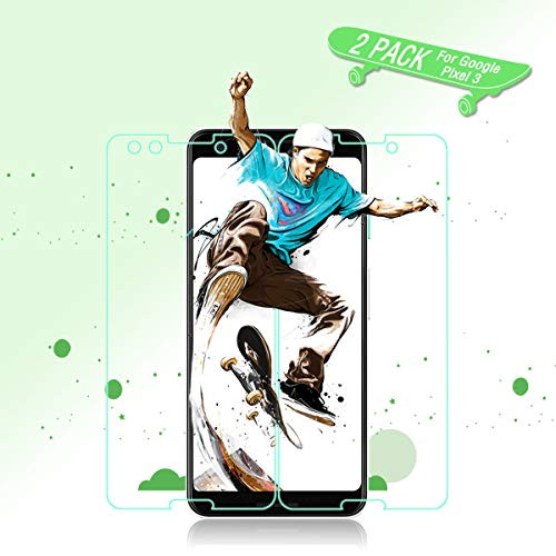 Google Pixel 3 Screen Protector Glass [2 Pack] YIYU Full Coverage HD Tempered Glass 3D Touch Anti-Scratch Bubble-Free Screen Protector Compatible with Google Pixel 3