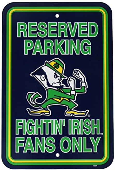 NCAA Notre Dame Fighting Irish 12-by-18 inch Plastic Parking Sign