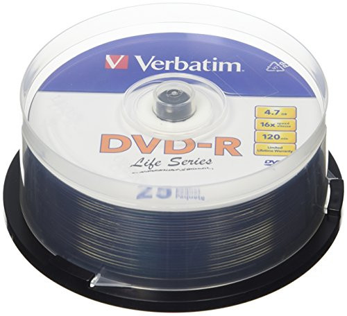 Verbatim DVD-R Disc Spindle Life Series 25-Pack 16x Verbatim DVD-R Disc Spindle Life Series 25-Pack 16x