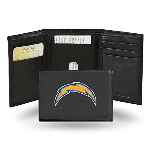 NFL Rico Industries Embroidered Leather Trifold Wallet, Los Angeles Chargers