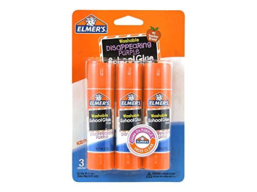 Elmers/X-Acto E562 Elmers Washable School Glue Stick - Purple 3/Pkg-.77oz