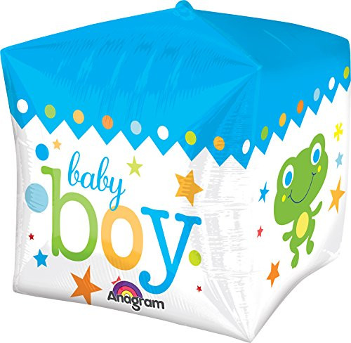Anagram International Sweet Baby Boy Cubez Balloon Pack, 15", Multicolor Anagram International Sweet Baby Boy Cubez Balloon Pack, 15", Multicolor