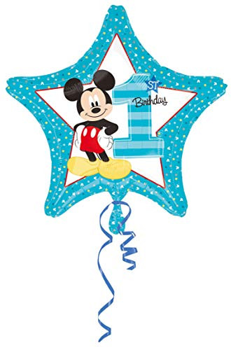 Anagram 19" 1St Birthday Foil Balloon Mickey Mouse, Multicolor