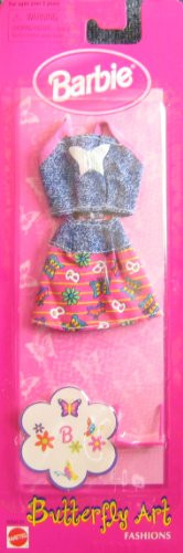Barbie Butterfly Art Fashions - Skirt, Top & More! (1998 Arcotoys, Mattel)