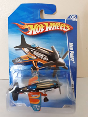 2010 HW RACING STUNT PLANE 05 OF 10 BLACK AND ORANGE MAD PROPZ