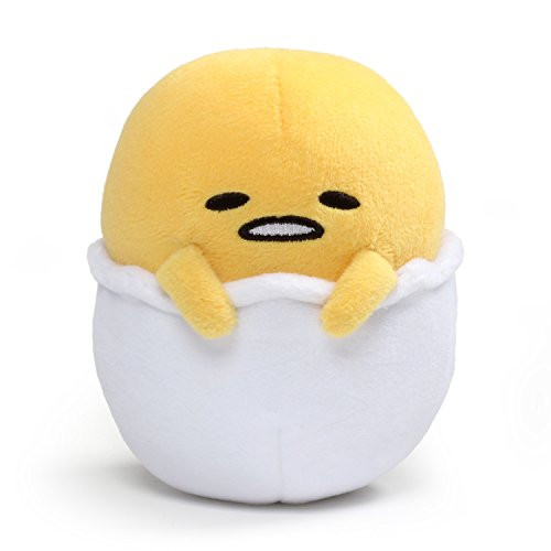 GUND Gudetama Lazy Egg in Eggshell Stuffed Animal Plush, 5"