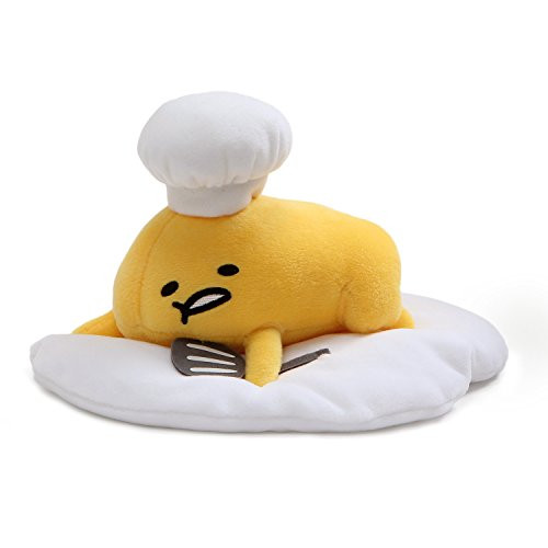 GUND Gudetama Lazy Chef Egg with Hat and Spatula Stuffed Animal Plush, 7.5"