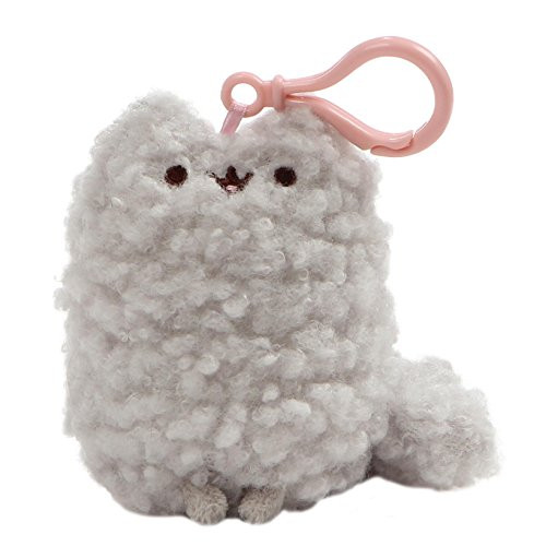GUND Pusheens Little Sister Stormy Cat Plush Stuffed Animal Backpack Clip, Gray, 5"