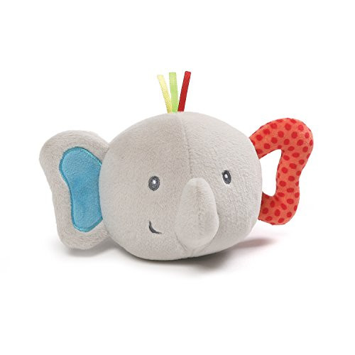 Baby GUND Flappy Elephant Silly Sounds Light Up Plush Ball, Gray, 6"
