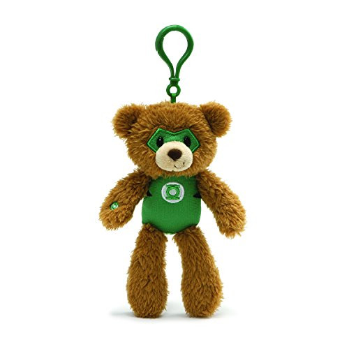 Gund DC Comics Fuzzy Green Lantern Plush Backpack Clip, 6.5 , Brown