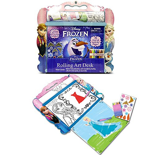 Disney Frozen Anna, Elsa, and Olaf Rolling Art Portable Design Desk Disney Frozen Anna, Elsa, and Olaf Rolling Art Portable Design Desk