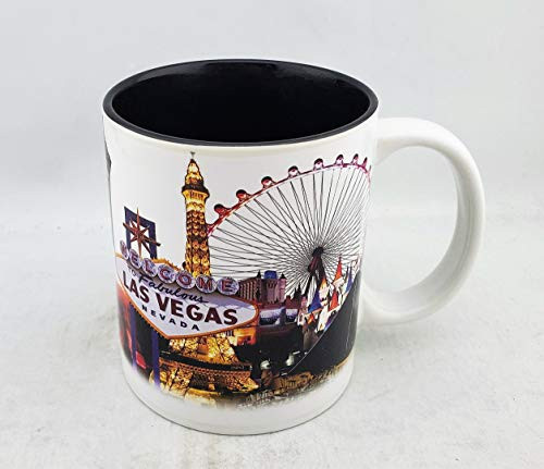 Las Vegas Skyline Souvenir 11-Ounce Coffee Mug (White). Great For Home Work and Travel (Las Vegas - Nevada)