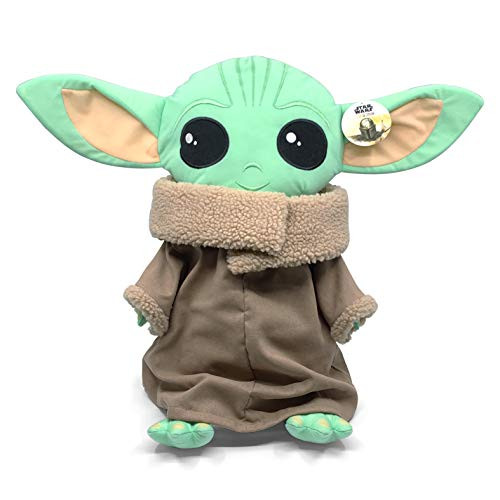 Jay Franco Star Wars The Mandalorian Stylized The Child Plush Stuffed Pillow Buddy Featuring The Child Baby Yoda - Super Soft Polyester Microfiber, 16 inch (Official Star Wars Product)
