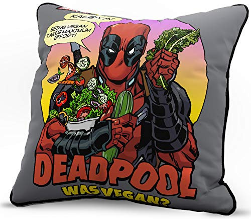 Jay Franco Marvel What If Deadpool Vegan Decorative Pillow Cover - Super Soft - Measures 16 x 16 Inches (Official Marvel Product)