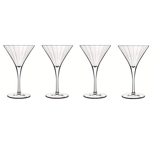 Luigi Bormioli Bach 8.25 oz Martini Glasses, Set of 4, Clear