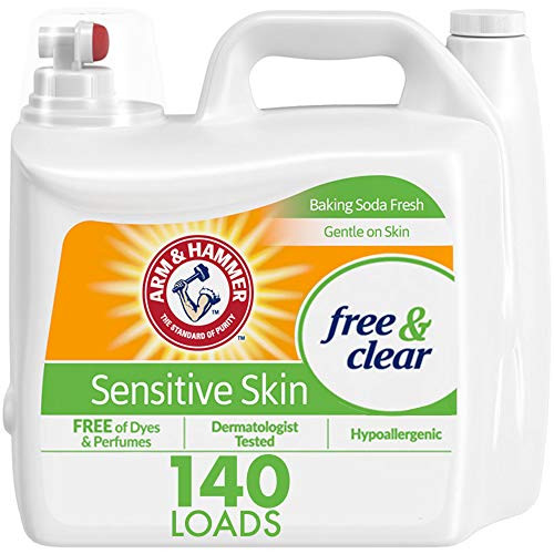 Arm & Hammer Sensitive Skin Free & Clear, 140 Loads Liquid Laundry Detergent, 210 Fl oz