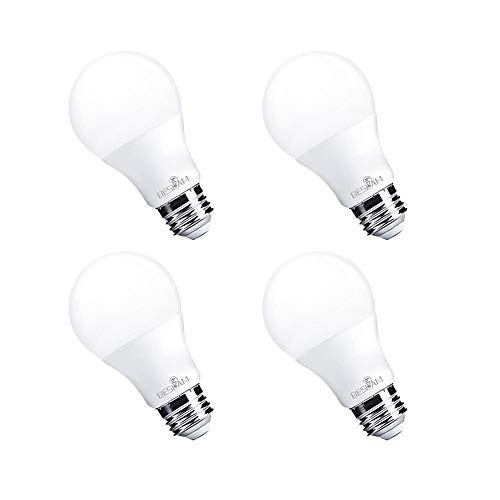 7W LED Light Bulbs(40W Equivalent),A19 Shape,E26 Base,Dimmable, Cool White(5000K),520 Lumens,UL Listed Energy Saving Home LED Lighting,Pack of 4