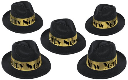 Beistle 88596B 25-Piece KGD25 Gold Swing Fedora
