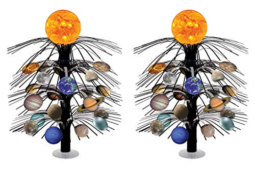 Beistle 53520 Solar System Cascade Centerpiece, 2 Piece, 18", Multicolored