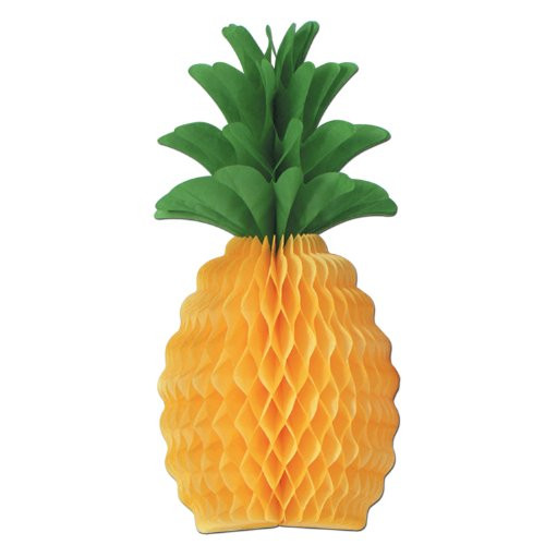 Beistle Tissue Paper Pineapples 36 Piece, 12-Inch, Yellow/Green