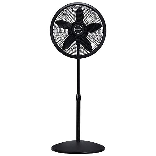 Lasko 1827 18? Elegance & Performance Adjustable Pedestal Fan, Black - Features Oscillating Movement Tilt-back Fan Head (Renewed)